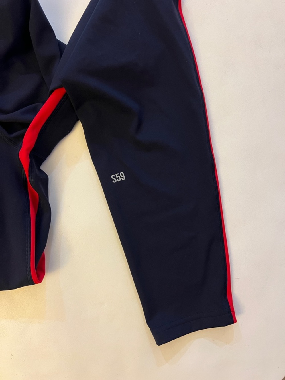 SPLITS59 Easton Rigor High Waist 7/8 Legging in Indigo Blue Red Stripe M $138 - Picture 6 of 6